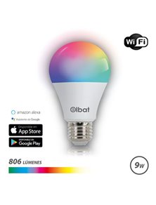 BOMBILLA LED SMART WIFI A60 E27 9W 806LM RGB ELBAT