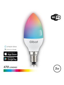BOMBILLA LED SMART WIFI VELA C37 E14 5W 470LM RGB