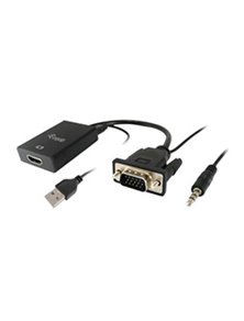 Adaptador EQUIP VGA-M a HDMI-H jack3.5" (EQ119038)
