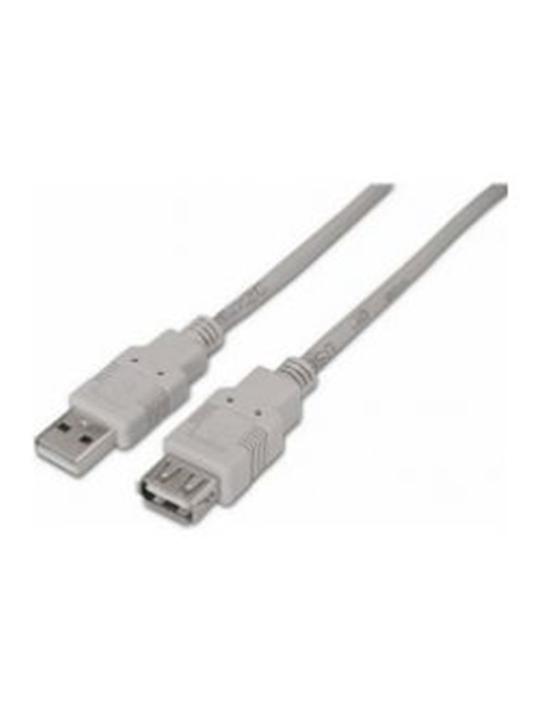 Cable AISENS USB2-A/M-A/H 1m Beige (A101-0012)