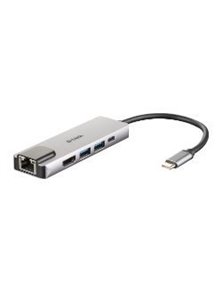 Hub D-Link USB-C a HDMI RJ45 USB-C 2xUSB 3.0 (DUB-M520)