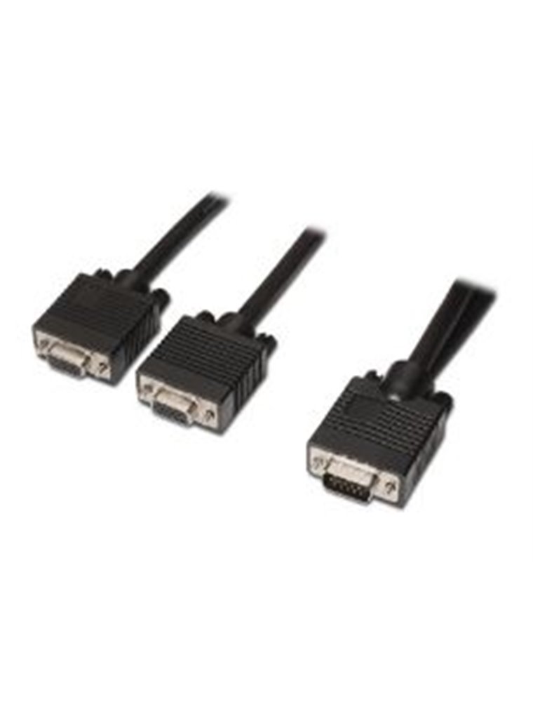 Cable AISENS SVGA HDB15/M-2XHDB15/H Negr45cm(A113-0081)