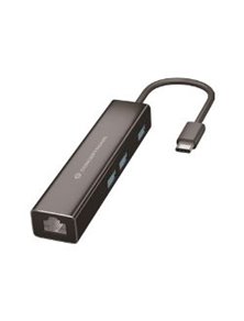 Adaptador CONCEPTRONIC USB-C a RJ45 + HUB 3p (DONN07B)