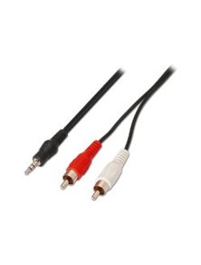 Cable AISENS Jack 3.5/M-2XRCA/M 3m Negro (A128-0148)