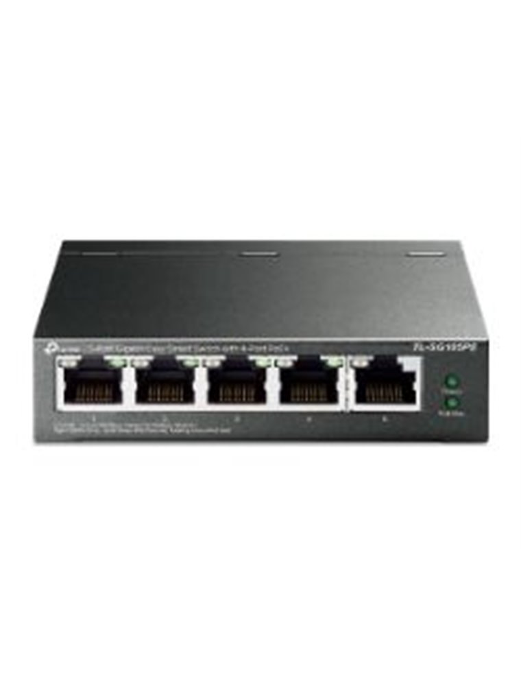 Switch TP-Link 5p 10/100/1000 PoE+ Negro (TL-SG105PE)