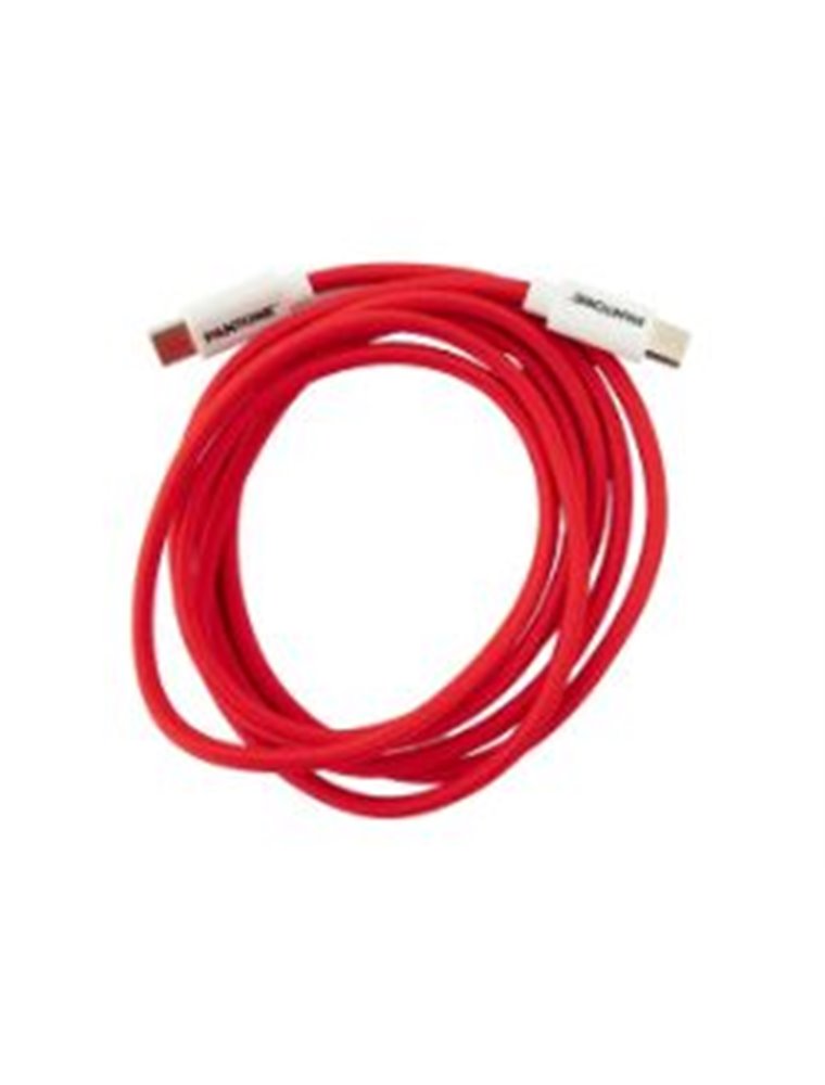 Cable PANTONE USB-A a USB-C 1.5m Rojo (PT-TC001-5R1)