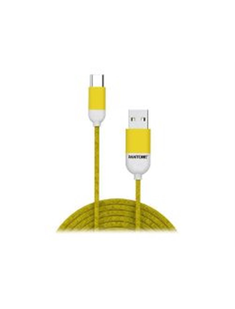 Cable PANTONE USB-C a USB-C 1.5m Amarillo (PT-TC001-5Y)