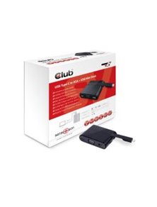 MiniDock Club 3D USB-C a VGA +USB-A+USB-C (CSV-1532)