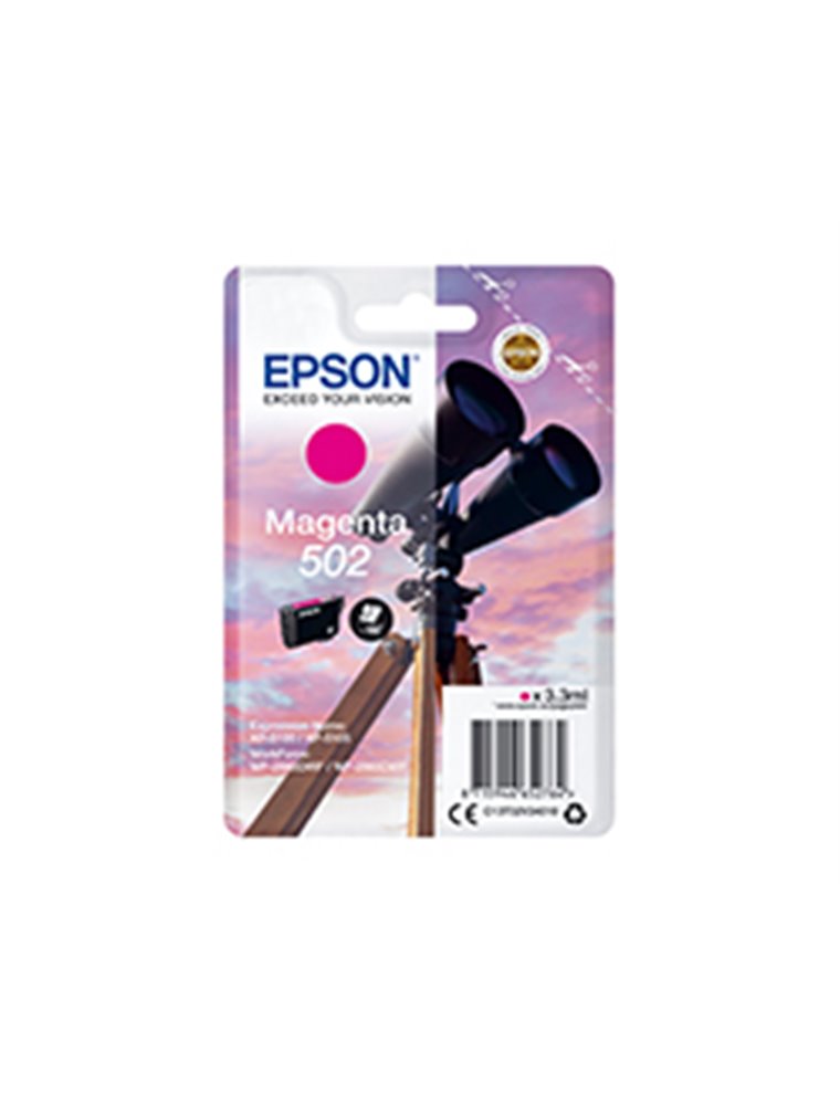 Tinta Epson 502 Magenta 3.3ml 165 pág (C13T02V34010)