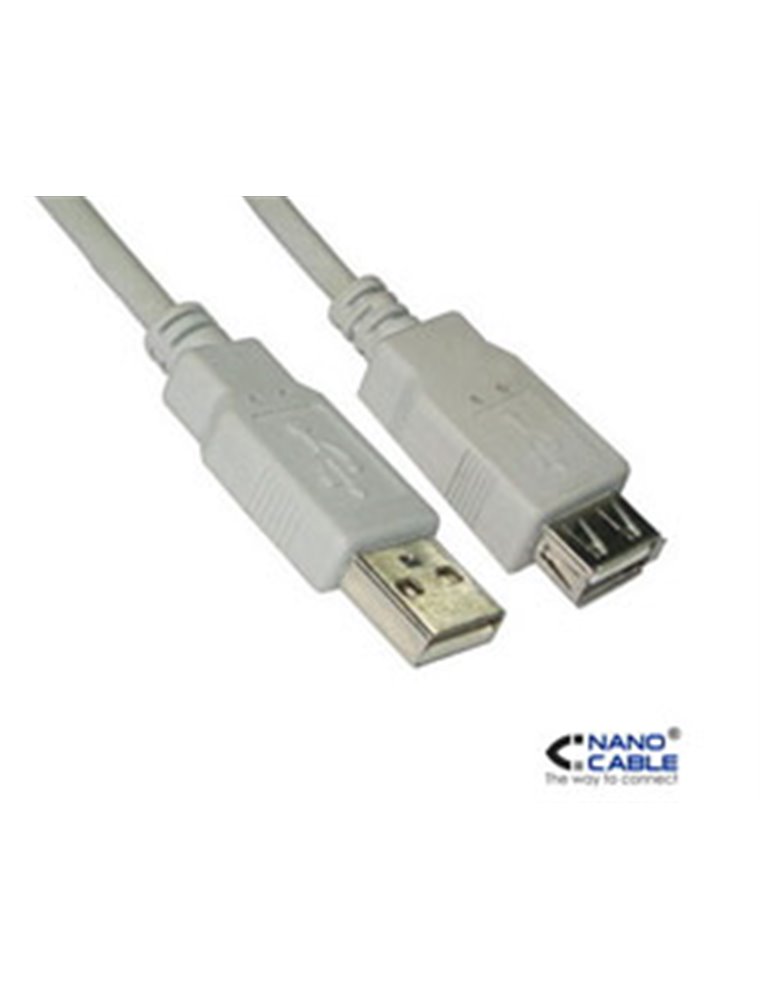 Nanocable USB 2.0 Tipo A/M-A/H 3m Beige (10.01.0204)