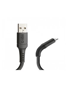 Cable SBS USB-A a USB-C Flexible Negro (TECABLETCUNB1K)