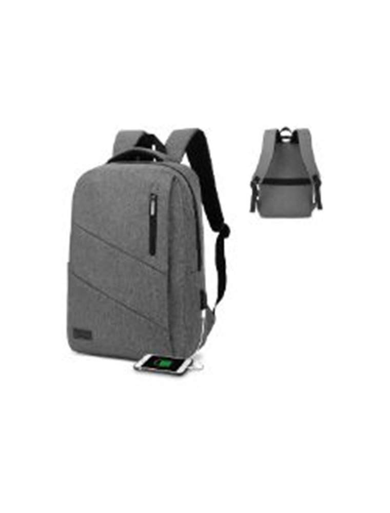 Mochila SUBBLIM City Backpack 15.6" USB Gris (2BL2000)