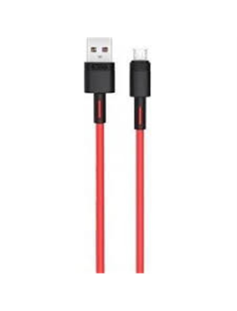 CABLE NBQ166 CARGA RAPIDA USB - MICRO USB | 5A | 1 METRO | ROJO XO