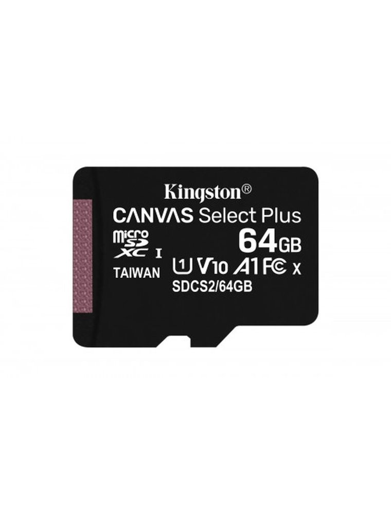 KINGSTON MICRO SD CANVAS SELECT PLUS 64GB SDCS2-64GB UHS-I CL10 +ADAPT