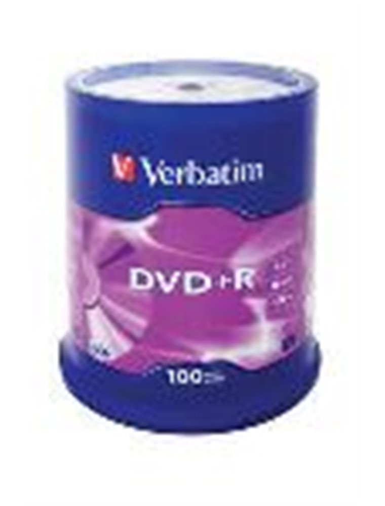 VERBATIM DVD+R 4.7GB 120MIN BOTE 100U MATT SILVER