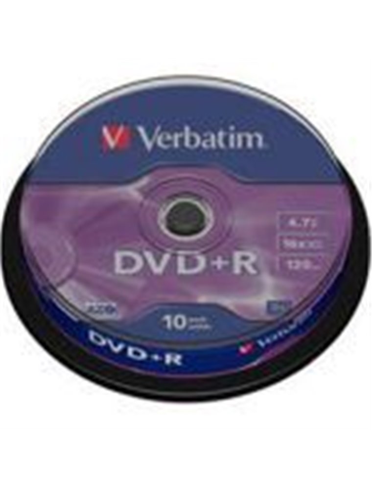 VERBATIM DVD+R 4.7GB 16X 120MIN BOTE 10