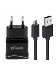 PACK CARGADOR CORRIENTE 2.1A + CABLE MICRO USB CROMAD
