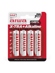 Pack 4 Pilas Aiwa AAA LR03 Alcalinas 1.5V(AB-AAALR03/4)