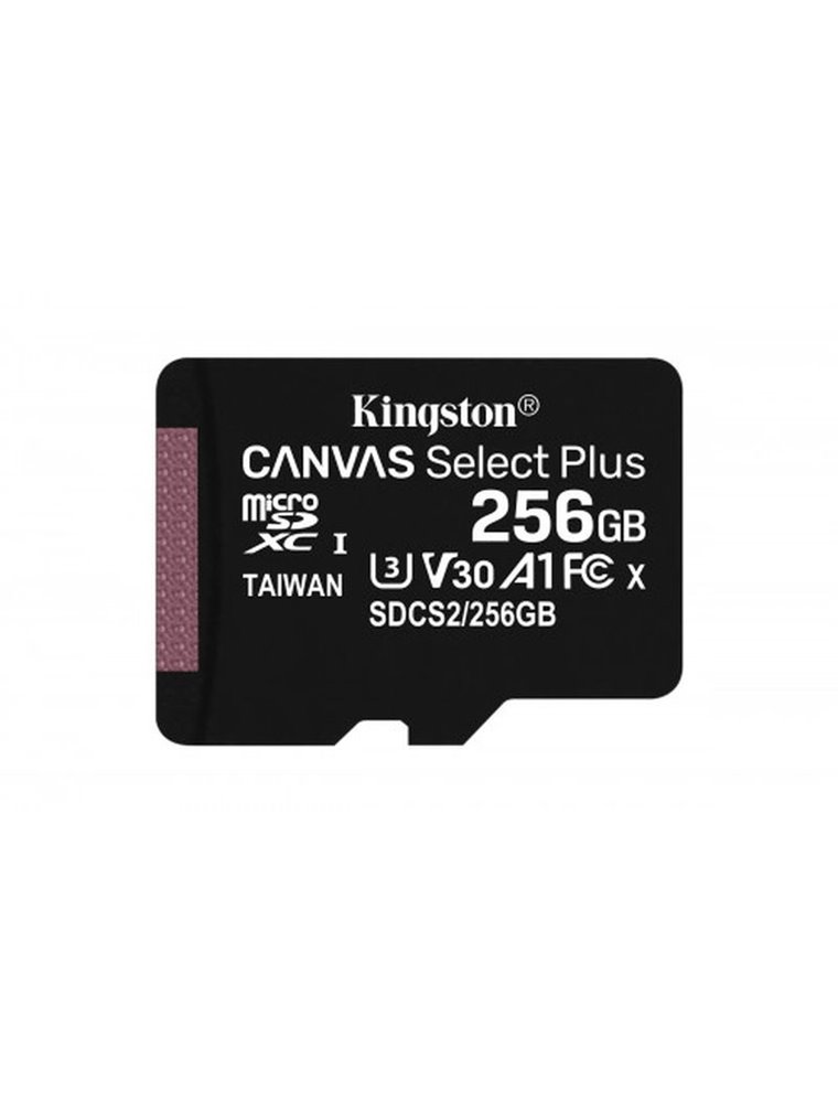 KINGSTON MICRO SD CANVAS SELECT PLUS 256GB SDCS2-256GB UHS-I CL10 +ADAPT